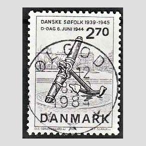 FRIM�RKER DANMARK | 1984 - AFA 805 - Normandiets invation danske skibe - 2,70 Kr. brun - Pragt Stemplet �lgod