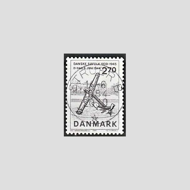 FRIMRKER DANMARK | 1984 - AFA 805 - Normandiets invation danske skibe - 2,70 Kr. brun - Pragt Stemplet Struer B