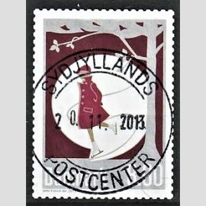 FRIM�RKER DANMARK | 2013 - AFA 1757a - Vinterstemning - 8,00 Kr. flerfarvet - Pragt Stemplet Sydjylland