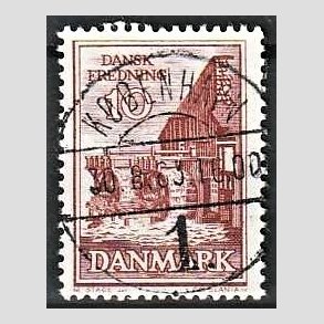 FRIM�RKER DANMARK | 1962 - AFA 407 - Fredningsserie - 10 �re r�dbrun - Pragt Stemplet K�benhavn
