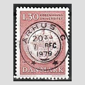 FRIM�RKER DANMARK | 1979 - AFA 673 - K�benhavns Universitet 500 �r - 1,30 Kr. r�d - Pragt Stemplet �rhus C