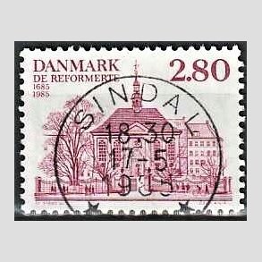 FRIM�RKER DANMARK | 1985 - AFA 825 - Reformerte meninghed 300 �r - 2,80 Kr. rosa - Pragt Stemplet Sindal
