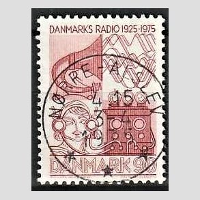 FRIM�RKER DANMARK | 1975 - AFA 583 - Danmarks Radio 50 �r - 90 �re r�d - Pragt Stemplet N�rre - Alslev