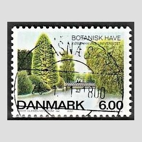FRIMRKER DANMARK | 2001 - AFA 1273 - Botanisk Have - 6,00 Kr. flerfarvet - Lux Stemplet Asns