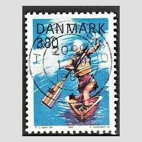 FRIM�RKER DANMARK | 1985 - AFA 837 - Sport - 3,80 Kr. flerfarvet - Pragt Stemplet Holstebro