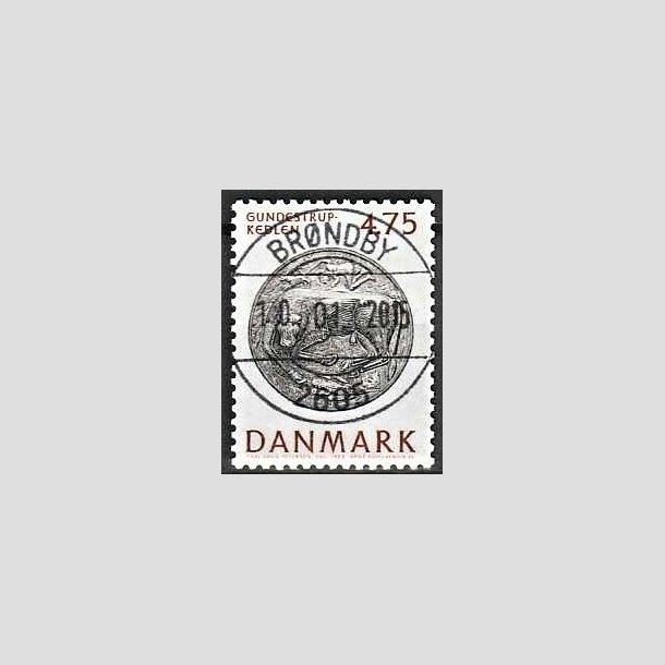 FRIMRKER DANMARK | 1992 - AFA 1009 - Nationalmuseets samlinger - 4,75 Kr. rd/sort - Lux Stemplet Brndby