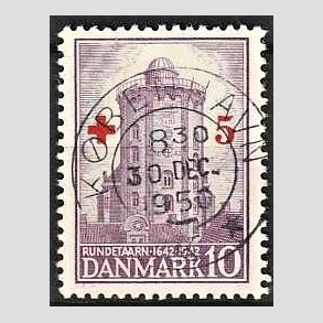 FRIM�RKER DANMARK | 1944 - AFA 283 - R�de Kors provisorium - + 5/ 10 �re violet - Pragt Stemplet K�benhavn