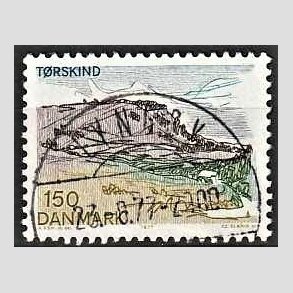 FRIM�RKER DANMARK | 1977 - AFA 639 - Lansdel Sydjylland - 150 �re flerfarvet - Pragt Stemplet Lyngby