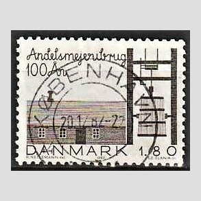 FRIM�RKER DANMARK | 1982 - AFA 754 - Andelsmejeribruget 100 �r - 1,80 Kr. brun - Pragt Stemplet K�benhavn