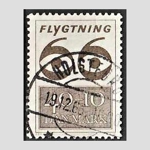 FRIMRKER DANMARK | 1966 - AFA 448F - Flygtning 1966 - 40 + 10 re brun - Pragt Stemplet Holstebro