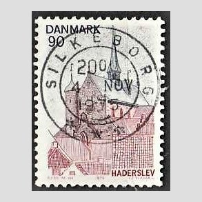 FRIM�RKER DANMARK | 1975 - AFA 598 - S�nderjylland - 90 �re r�d/brun/m�rkbl� - Pragt Stemplet Silkeborg