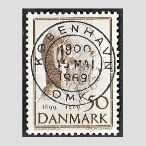 FRIM�RKER DANMARK | 1969 - AFA 480 - Fredrik IX 70 �r - 50 �re brun - Pragt Stemplet �rhus C