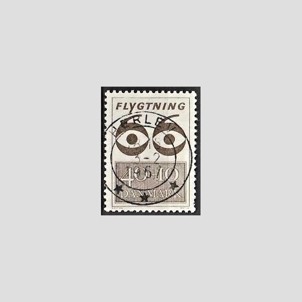 FRIMRKER DANMARK | 1966 - AFA 448F - Flygtning 1966 - 40 + 10 re brun - Pragt Stemplet Herlev