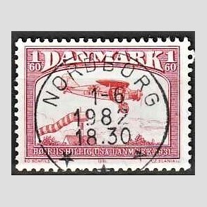 FRIM�RKER DANMARK | 1981 - AFA 739 - Flyvning - 1,60 Kr. r�d - Pragt Stemplet Nordborg