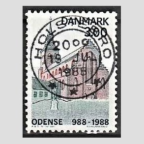 FRIM�RKER DANMARK | 1988 - AFA 906 - Odense By 1000 �r. - 3,00 Kr. flerfarvet - Pragt Stemplet Holstebro