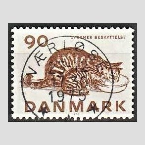 FRIM�RKER DANMARK | 1975 - AFA 605 - Dyrenes Beskyttelse 100 �r. - Pragt Stemplet V�rl�se