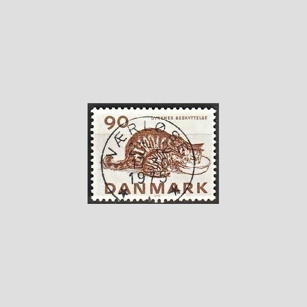 FRIMRKER DANMARK | 1975 - AFA 605 - Dyrenes Beskyttelse 100 r. - Pragt Stemplet Vrlse