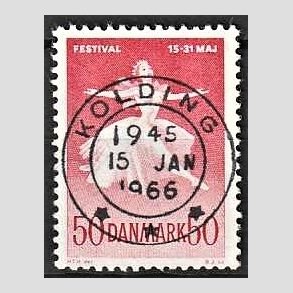 FRIM�RKER DANMARK | 1965 - AFA 438 - Ballet og musikfestival - 50 �re r�d - Pragt Stemplet Kolding