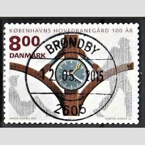 FRIM�RKER DANMARK | 2011 - AFA 1676 - KBH Hovedbaneg�rd 100 �r - 8,00 Kr. flerfarvet - Pragt Stemplet