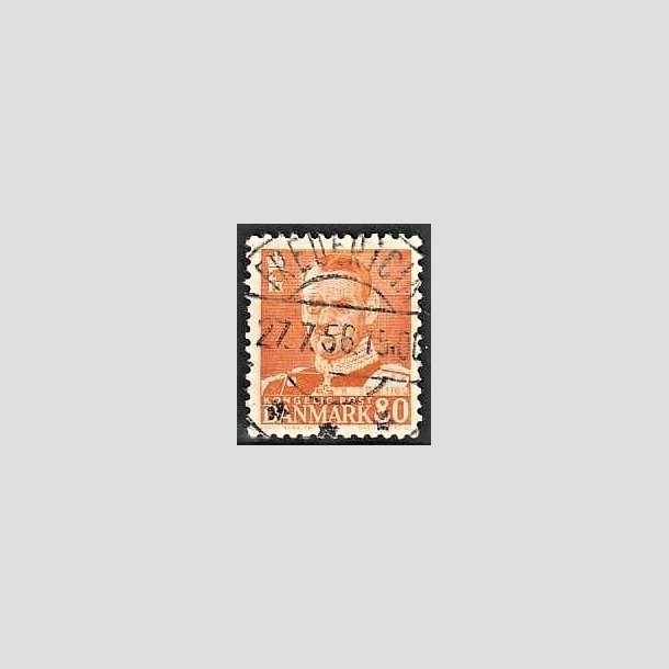 FRIMRKER DANMARK | 1952-53 - AFA 341 - Fr. IX 80 re orange - Lux Stemplet Fredericia