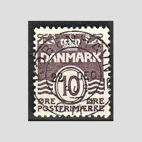 FRIM�RKER DANMARK | 1938 - AFA 248b - B�lgelinie 10 �re gr�violet type II - Lux Stemplet K�benhavn