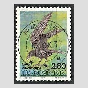 FRIM�RKER DANMARK | 1986 - AFA 864 - Danske fugle - 2,80 Kr. flerfarvet - Pragt Stemplet R�nne