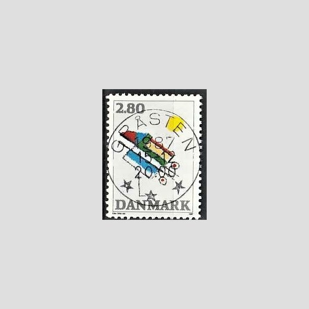 FRIMRKER DANMARK | 1987 - AFA 891 - Kunst - 2,80 Kr. flerfarvet - Pragt Stemplet Grsten