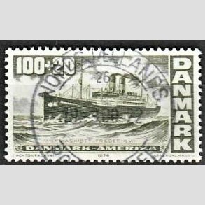 FRIMRKER DANMARK | 1976 - AFA 609 - Amerikanske uafhngighedserklring - 100 + 20 re grn - Pragt Stemplet