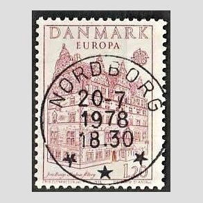 FRIM�RKER DANMARK | 1978 - AFA 658 - Europam�rker - 1,20 Kr. r�d - Pragt Stemplet Nordborg