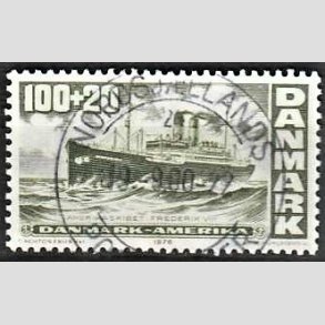 FRIMRKER DANMARK | 1976 - AFA 609 - Amerikanske uafhngighedserklring - 100 + 20 re grn - Pragt Stemplet