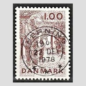 FRIM�RKER DANMARK | 1978 - AFA 665 - Dansk fiskeri - 1,00 Kr. r�dbrun - Pragt Stemplet Herning