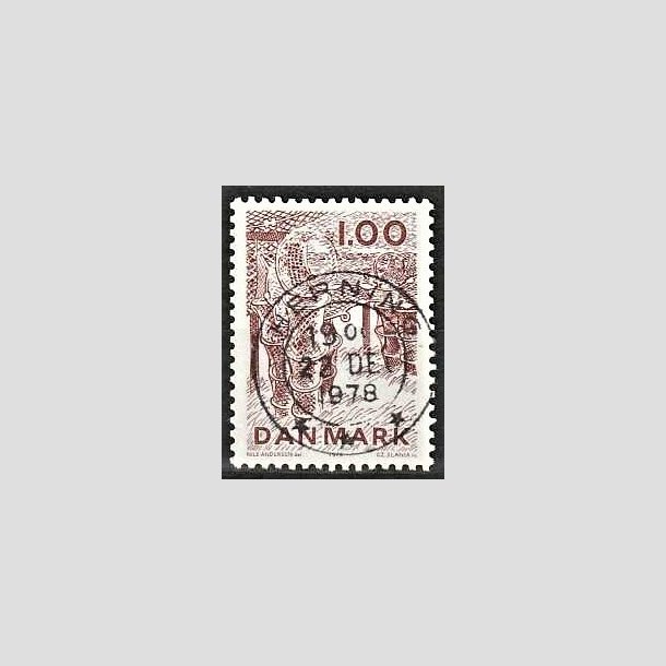 FRIMRKER DANMARK | 1978 - AFA 665 - Dansk fiskeri - 1,00 Kr. rdbrun - Pragt Stemplet Herning