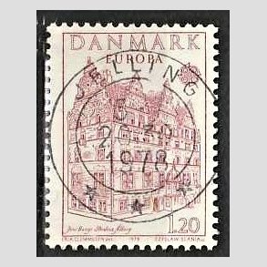 FRIM�RKER DANMARK | 1978 - AFA 658 - Europam�rker - 1,20 Kr. r�d - Pragt Stemplet Jelling