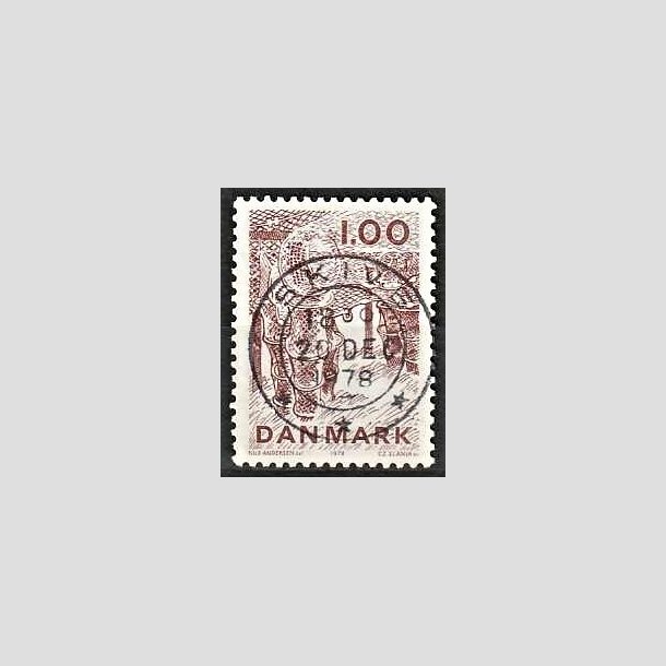 FRIMRKER DANMARK | 1978 - AFA 665 - Dansk fiskeri - 1,00 Kr. rdbrun - Pragt Stemplet Skive