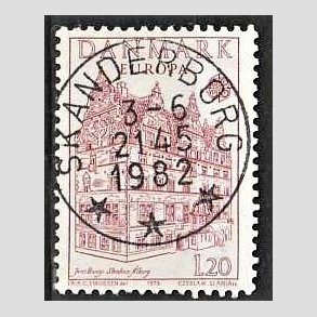FRIM�RKER DANMARK | 1978 - AFA 658 - Europam�rker - 1,20 Kr. r�d - Pragt Stemplet Skanderborg
