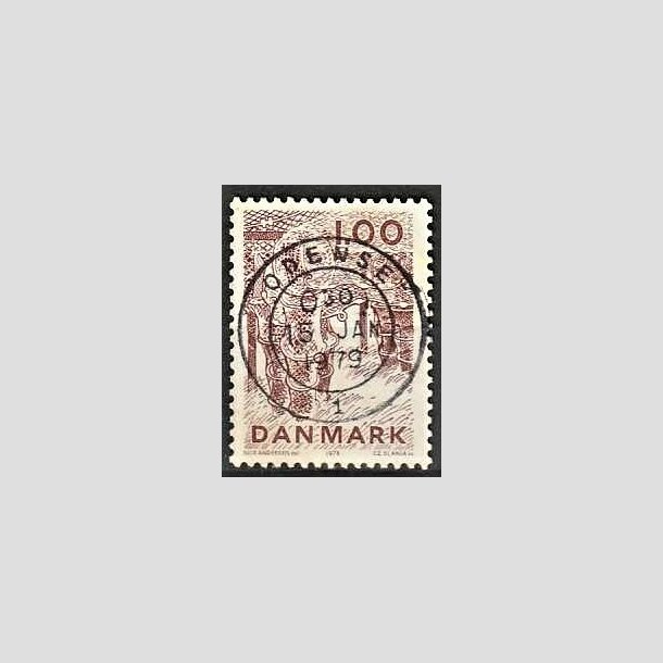 FRIMRKER DANMARK | 1978 - AFA 665 - Dansk fiskeri - 1,00 Kr. rdbrun - Pragt Stemplet Odense