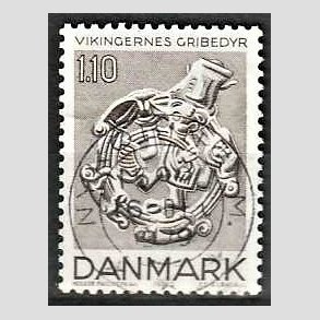 FRIM�RKER DANMARK | 1979 - AFA 684 - Vikingetiden - 1,10 Kr. brun - Pragt Stemplet Nyk�bing M
