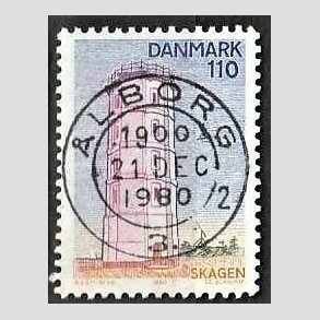 FRIM�RKER DANMARK | 1980 - AFA 701 - Nord for Limfjorden - 110 �re flerfarvet - Pragt Stemplet �lborg