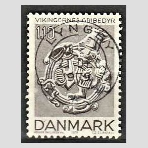 FRIM�RKER DANMARK | 1979 - AFA 684 - Vikingetiden - 1,10 Kr. brun - Pragt Stemplet Lyngby
