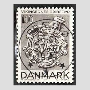 FRIM�RKER DANMARK | 1979 - AFA 684 - Vikingetiden - 1,10 Kr. brun - Pragt Stemplet Pr�st�