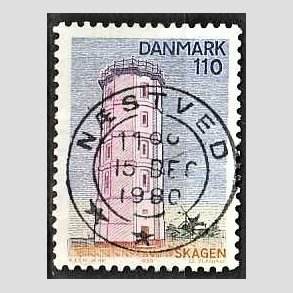 FRIM�RKER DANMARK | 1980 - AFA 701 - Nord for Limfjorden - 110 �re flerfarvet - Pragt Stemplet N�stved