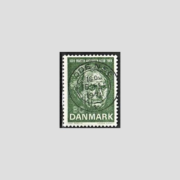 FRIMRKER DANMARK | 1969 - AFA 485 - Martin Andersen Nex - 80 re grn - Pragt Stemplet Odense C