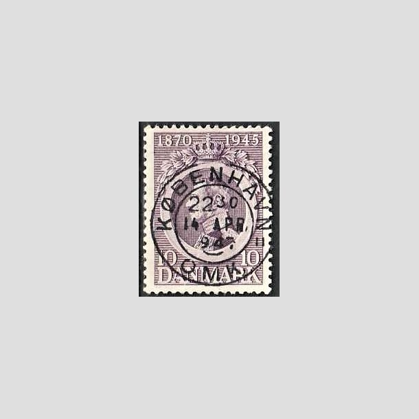 FRIMRKER DANMARK | 1945 - AFA 290 - Chr. X 75 r 10 re violet - Pragt Stemplet Kbenhavn