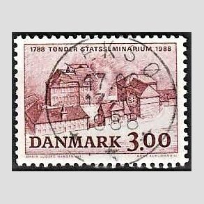 FRIM�RKER DANMARK | 1988 - AFA 916 - T�nder Statsseminarium - 3,00 Kr. brunr�d - Pragt Stemplet Neks�