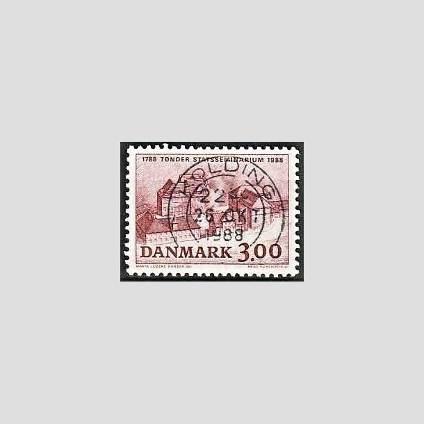 FRIMRKER DANMARK | 1988 - AFA 916 - Tnder Statsseminarium - 3,00 Kr. brunrd - Pragt Stemplet Kolding