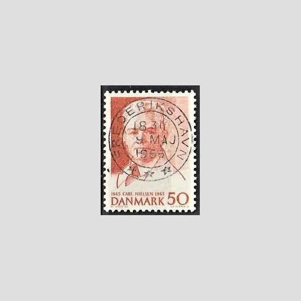 FRIMRKER DANMARK | 1965 - AFA 435 - Komponist Carl Nielsen - 30 re orangerd - Pragt Stemplet Frederikshavn