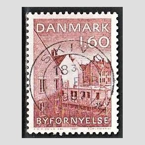 FRIM�RKER DANMARK | 1981 - AFA 735 - Byfornyelse - 1,60 Kr. r�d - Pragt Stemplet Skive