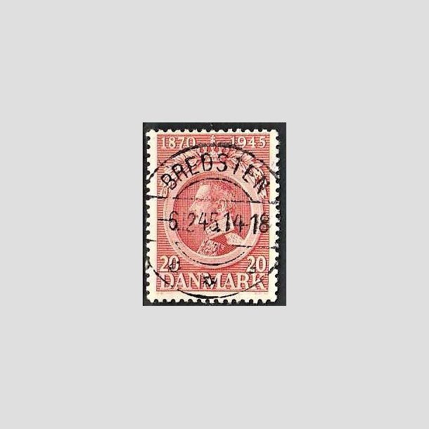 FRIMRKER DANMARK | 1945 - AFA 291 - Chr. X 75 r 20 re rd - Pragt Stemplet Bredsten