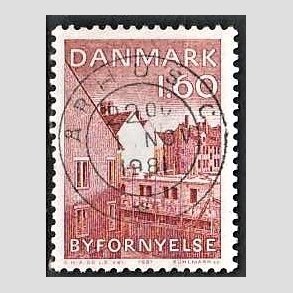 FRIM�RKER DANMARK | 1981 - AFA 735 - Byfornyelse - 1,60 Kr. r�d - Pragt Stemplet �rhus C