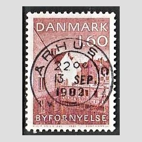FRIM�RKER DANMARK | 1981 - AFA 735 - Byfornyelse - 1,60 Kr. r�d - Pragt Stemplet �rhus C